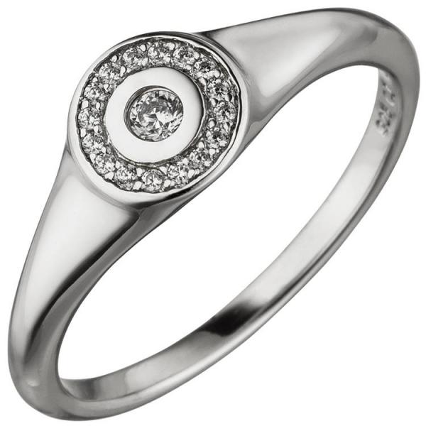 Damen Ring 925 Sterling von Zirkonia 17 Silber JOBO
