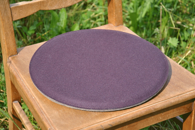 Sitzkissen rund, 40 cm, grau