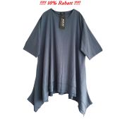 LAGENLOOK TUNIKA Shirt blau Baumwolle AKH Fashion