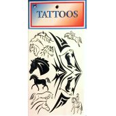 Tattoos Pferde, schwarz-weiß