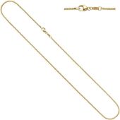 Erbskette 333 Gelbgold 1,5 mm 38 cm Gold Kette Halskette Karabiner