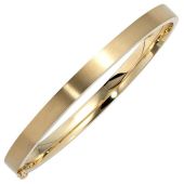 Armreif Armband oval 333 Gelbgold mattiert Steckverschluss