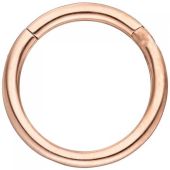 Segmentring Edelstahl rotgold farben Klick-System Scharnier Ringstärke 1,2 mm