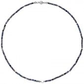 Halskette Kette mit Safir-Rondell und Hämatin 43 cm