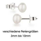 Perlen Ohrstecker 925 Silber mit Süßwasser Zuchtperlen