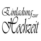 Schriftstempel Einladung zur Hochzeit