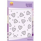 Hintergrund Clearstamp heart & buttons 12,5X15CM