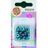 Eyelet Fun-Figuren metallic hellblau 3MM