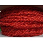 Acetat-Kordel  4mm rot mit Draht