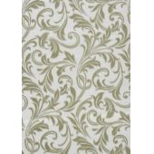 Deko-Stoff Ornamente beflockt khaki