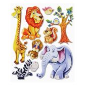 3 D Sticker Africa Tiere XXL 30x30 cm