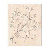 Holzstempel BUTTERFLY FLOURISH