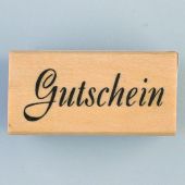 Schriftstempel Gutschein Holzstempel