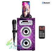 Karaoke- Set, inkl. Mikrofon, Bluetooth, Micro-USB, AUX, FM Radio, Fernbedienung