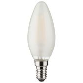 LED Filament Kerzenlampe, E14, 4W, 470lm, 2700K, warmweiß, matt, 3er Set