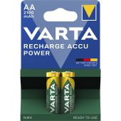 Mignon-Akku VARTA, Typ AA, NiMH-Akku, HR06, 1,2V/2100 mAh, Pre-charged, 2er Pack