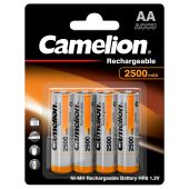 Mignon-Akku CAMELION 1,2 V, 2500 mAh, Typ AA, NiMH, 4er Blister