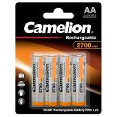 Mignon-Akku CAMELION 1,2 V, 2.700 mAh, Typ AA, NiMH, 4er-Blister