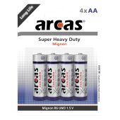 Mignon-Batterie Super Heavy Duty 1,5V, Typ AA/R6, 4er-Pack