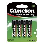 Mignon-Batterie CAMELION Super Heavy Duty 1,5 V, Typ AA, 4er-Blister