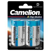 Mono-Batterie CAMELION Digi Alkaline 1,5 V, Typ D/LR20, 2er Blister