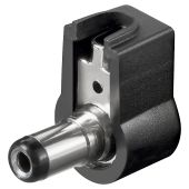 DC-Stecker, 2,1x5,5mm, Schaftlänge 9mm, abgewinkelte Ausführung