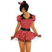 Minnie Mouse-Kostüm rot/weiß Größe 3XL