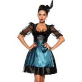 Dirndl,schwarz/türkis Größe XL