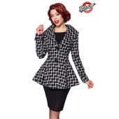 Belsira Premium Blazer-Jacke,schwarz/weiß Größe S