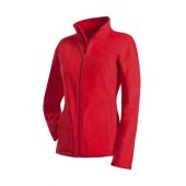 Active Fleece Jacket Women Scarlet Red XL