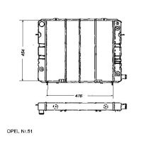 NEU + Kühler Opel Senator A 2.3 TD Automatic - GM / Vauxhall 9.84 - 8.87 - Kühlsystem Wasserkühler / Radiator