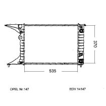 NEU + Kühler Opel Omega B 2.0 Automatic - GM / Vauxhall 9.93 - 8.99 - Kühlsystem Wasserkühler / Radiator 535 x