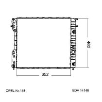 NEU + Kühler Opel Omega B 2.0 / 2.5 / 3.0 Schaltgetriebe / Automatic / Klimaanlage - GM / Vauxhall 9.93 - 8.99