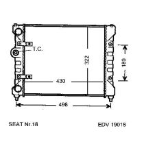 NEU + Kühler Seat Ibiza / Cordoba / Inca 1.0 / 1.3 / 1.6 / 1.9 SDi Schaltgetriebe - 9.92 - 8.xx - VW Polo 1.7