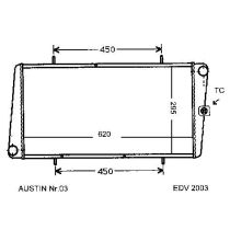 NEU + Kühler Austin Van de Plas Van / Estate - Rover / BMC 09.84 - 08.xx - Austin Montego 1.6 / 2.0 / 2.0TD -