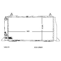 NEU + Kühler Audi 100 44 / Quattro 1.8 Schaltgetriebe / Klimaanlage - VAG / VW / Audi 9.87 - 8.90 - Kühlsystem