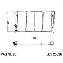 NEU + Kühler VW Golf Rallye G 60 1.8 Schaltgetriebe - VAG / VW / Audi 9.88 - 8.91 - Kühlsystem Wasserkühler /