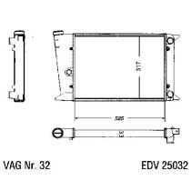 NEU + Kühler VW Golf 1 / Jetta 1 16 / 17 1.6 Schaltgetriebe / Automatic / Klimaanlage - VAG / VW / Audi 9.75 -