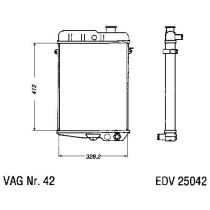 NEU + Kühler VW Passat + USA  32 / 32B 1.6 / 1.8 D Schaltgetriebe - VAG / VW / Audi 9.72 - 8.88 - Kühlsystem W