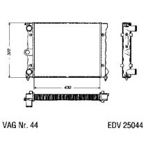 NEU + Kühler VW Golf 2 19 1.1 / 1.3 Schaltgetriebe - VAG / VW / Audi 9.83 - 8.91 - VW Passat / Santana 32B 1.3