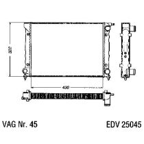 NEU + Kühler VW Scirocco 2 53B 1.5 / 1.6 / 1.8 Schaltgetriebe / Automatic - VAG / VW / Audi 9.83 - 8.xx - VW J