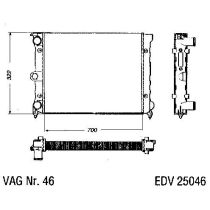 NEU + Kühler VW Passat / Santana 32B 1.6 / 1.6 D / 1.8 Schaltgetriebe / Automatic / Klimaanlage - VAG / VW / A