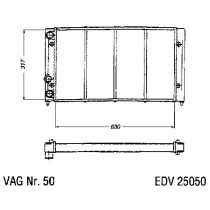 NEU + Kühler VW Passat 35i / G 60 1.8 Schaltgetriebe - VAG / VW / Audi 9.88 - 8.91 - Kühlsystem Wasserkühler /