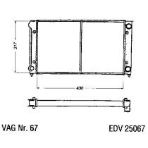 NEU + Kühler VW Passat 35i 1.6 Schaltgetriebe / Automatic - VAG / VW / Audi 9.88 - 8.93 - Kühlsystem Wasserküh