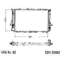 NEU + Kühler Audi 100 44 - C4 2.6 - V6 / 2.8 - V6 Automatic / Klimaanlage - VAG / VW / Audi 9.90 - 8.97 - Audi