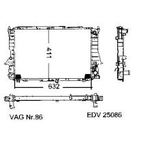 NEU + Kühler Audi 100 44 - C4 2.8 - V6 Automatic - VAG / VW / Audi 9.90 - 8.91 - Kühlsystem Wasserkühler / Rad