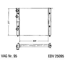 NEU + Kühler VW Passat 35i 2.8 - VR6 Schaltgetriebe / Automatic - VAG / VW / Audi 9.88 - 8.93 - Kühlsystem Was