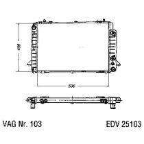 NEU + Kühler Audi 80 / 90 B4 2.6 - VR6 / 2.8 - VR6 Automatic / Klimaanlage - VAG / VW / Audi 9.91 - 8.xx - Küh