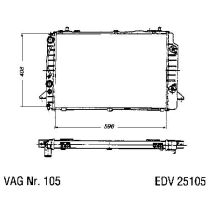 NEU + Kühler Audi 80 / 90 B4 1.9 TDi Automatic / Klimaanlage - VAG / VW / Audi 9.91 - 8.xx - Kühlsystem Wasser