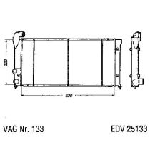 NEU + Kühler VW Corrado 53i 2.9 - VR6 ABV Schaltgetriebe - VAG / VW / Audi 9.88 - 8.xx - Kühlsystem Wasserkühl